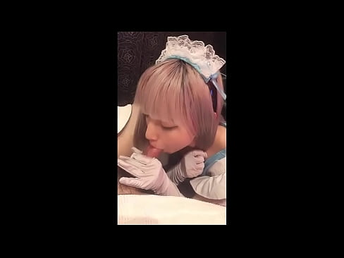 ❤️ Јапански идол [маиука], костим француске собарице, први део, пушење и дркање са лосионом ☑ Само порно на sr.robosexshop.ru ❌❤